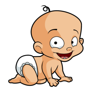 Cute Cartoon Baby Vector Free Clipart