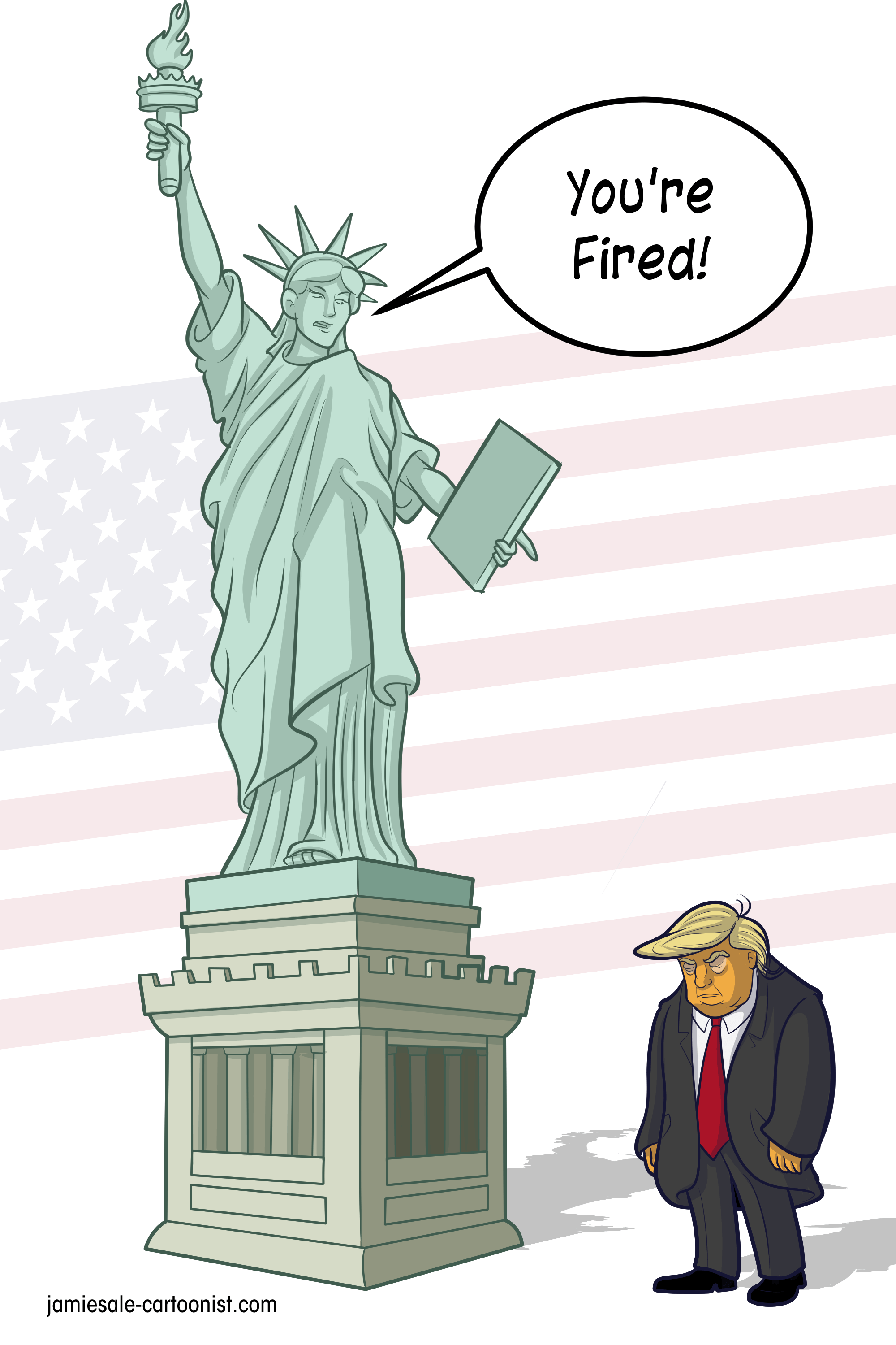 Donald Trump Fired Cartoon